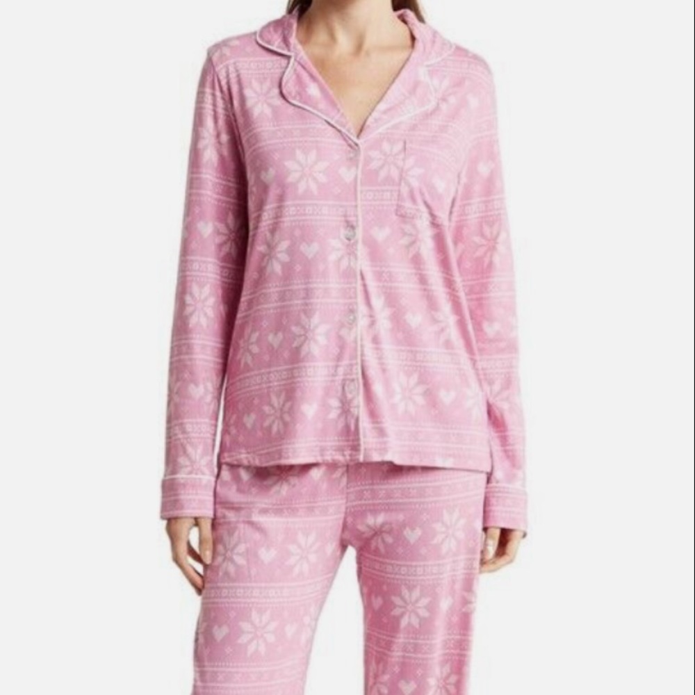 PJ Salvage Jersey Mauve Fair Isle Pajamas